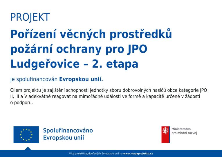 .Pořízení věcných prostředků požární ochrany pro&nbsp;JPO Ludgeřovice – 2.&nbsp;etapa