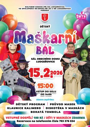 Plakát - dětský maškarní bál