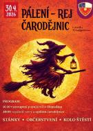 Plakát - pálení - rej čarodějnic