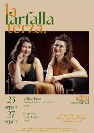Plakát - koncert ve Velké Lhotě a v Kravařích
