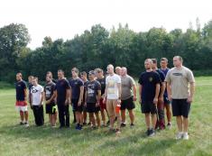 Soutěž dobrovolných hasičů na&nbsp;Menšíkové louce 1.&nbsp;9. 2018