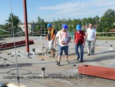 Z kontrolního dne budování nadstavby budovy základní školy Ludgeřovice